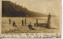 Postcard #46  On the Beach, Lake Bluff (see the boy)